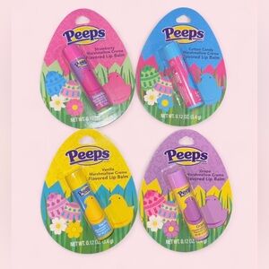 Peeps Marshmallow Creme Lip Balm Bundle (4) – NWT Easter Set 🐥